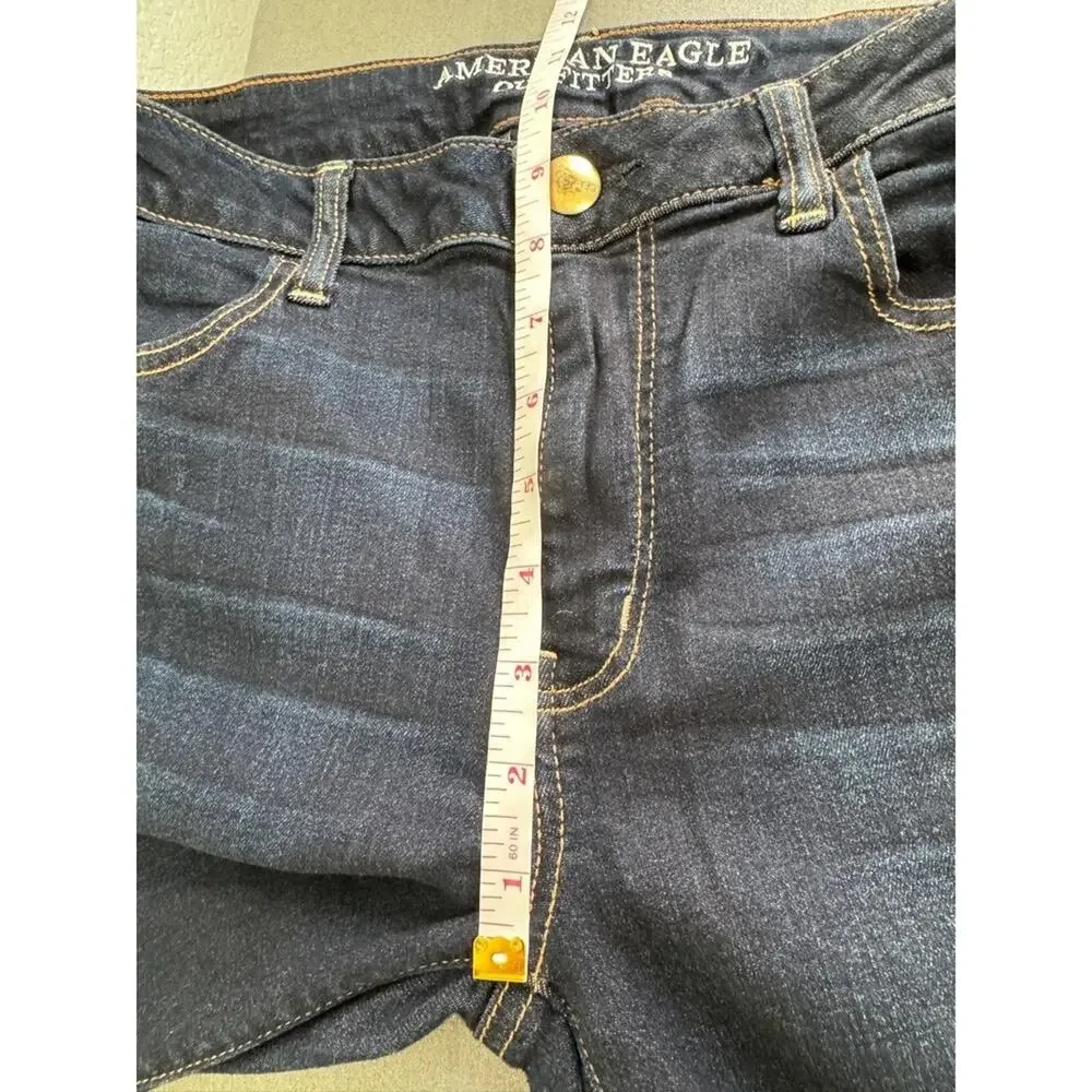 American Eagle Outfitters Jegging Jeans Super Stretch Dark Wash Women's 12 Short - Picture 11 of 12